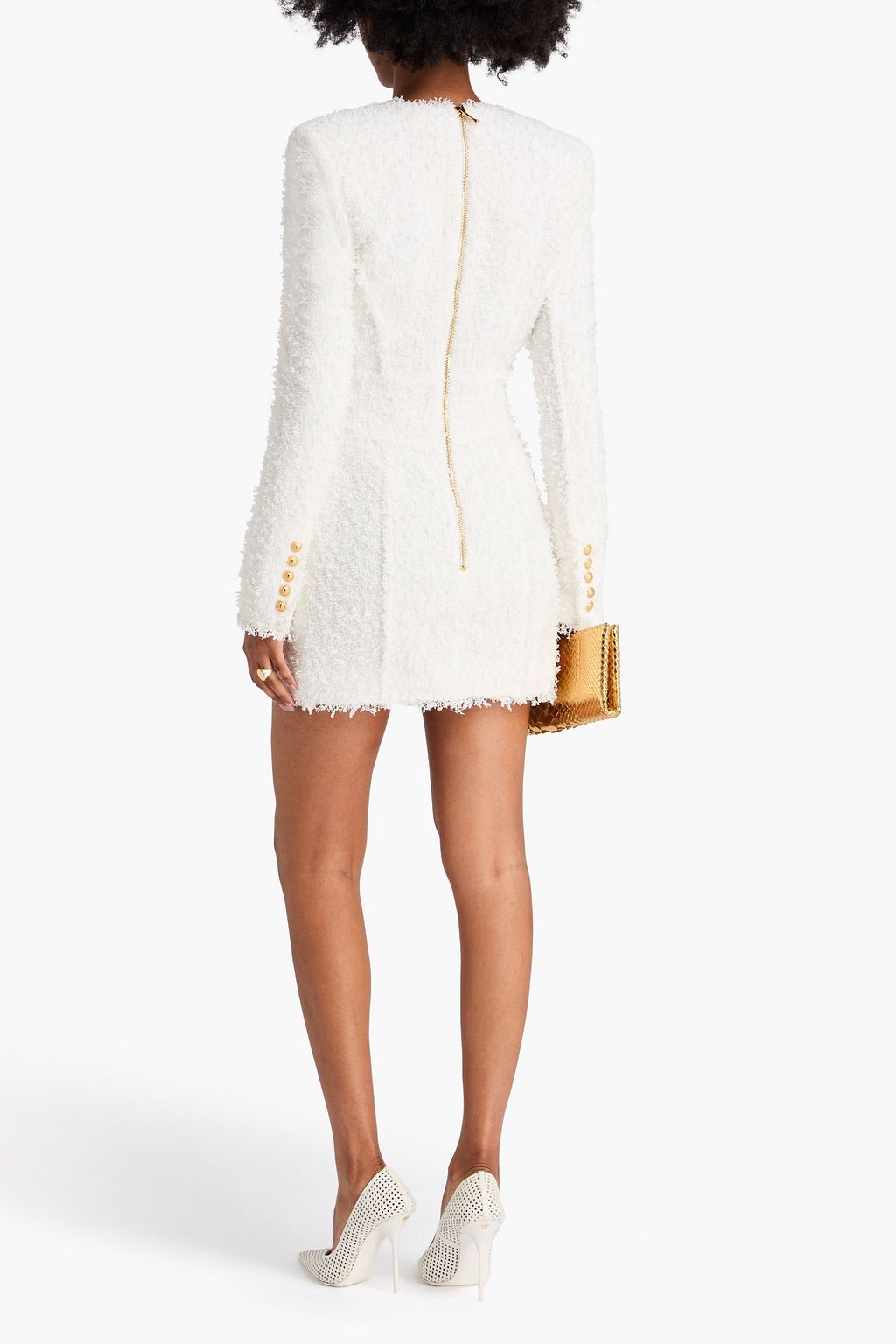 BALMAIN ブークレツイード ミニワンピース