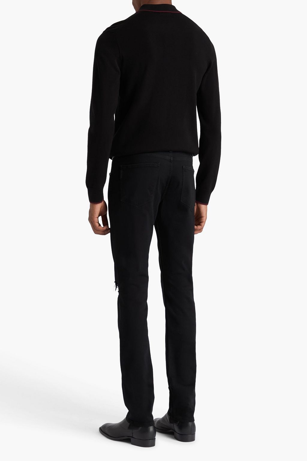 PAIGE Cotton-blend polo sweater