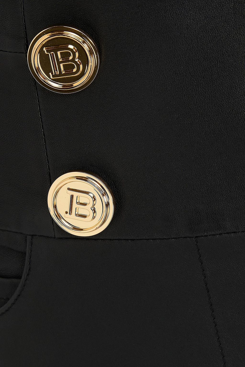 BALMAIN レザー スキニーパンツ