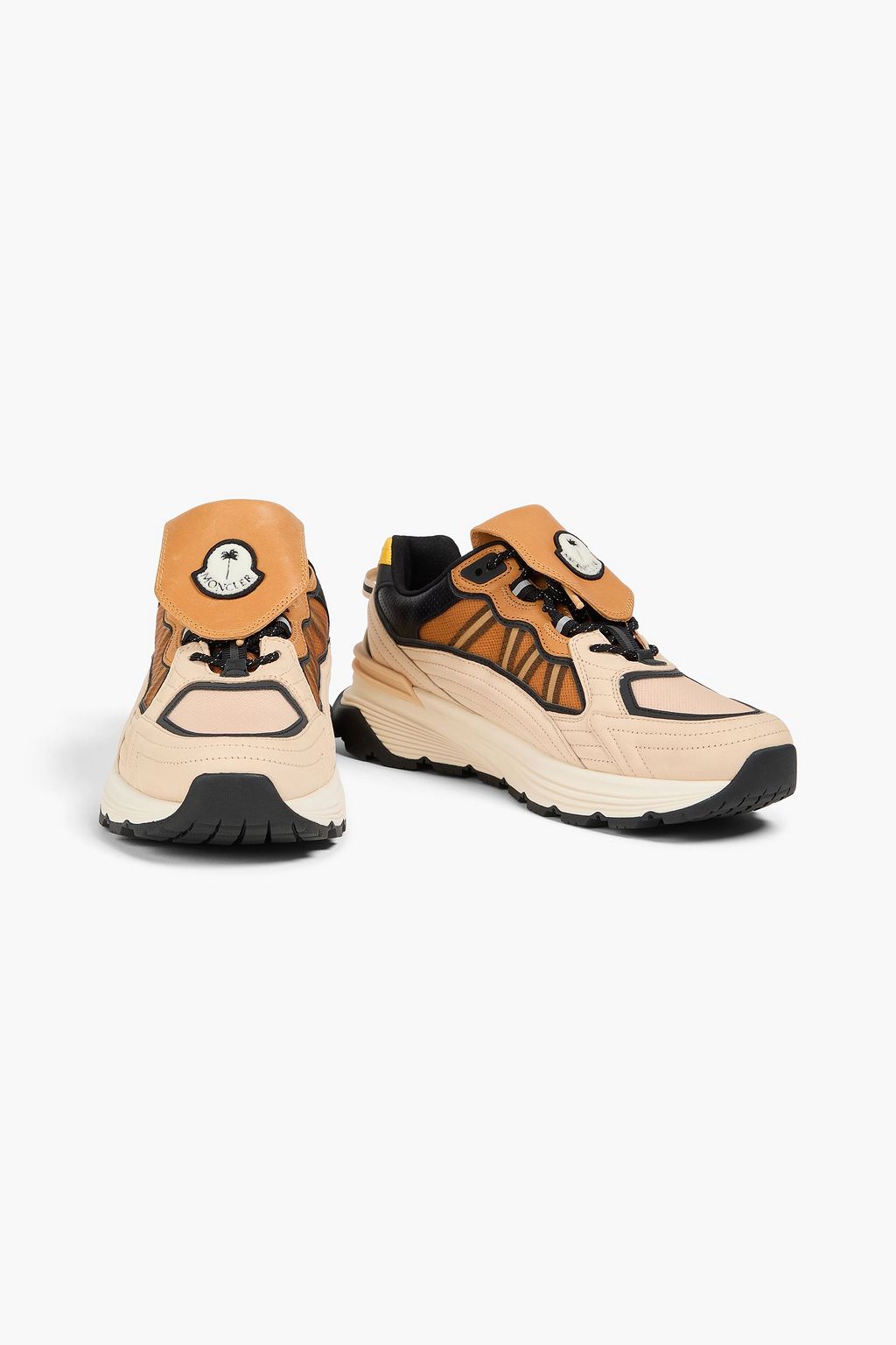 8 MONCLER PALM ANGELS Lite Runner コーティングキャンバス&レザー スニーカー