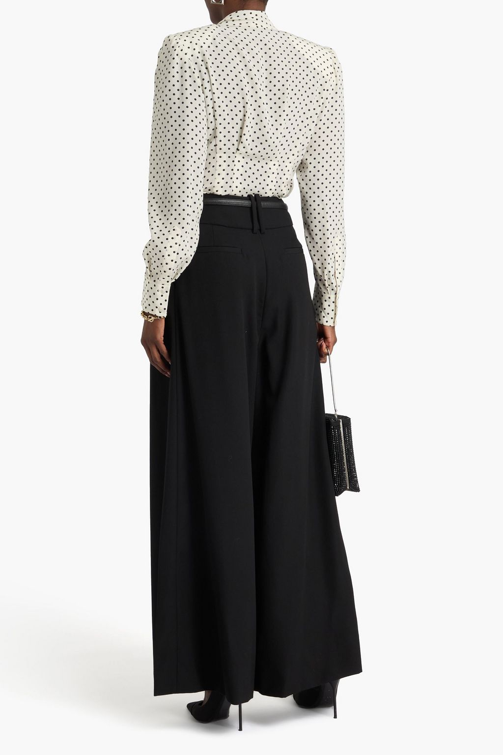 BALMAIN Wool wide-leg pants
