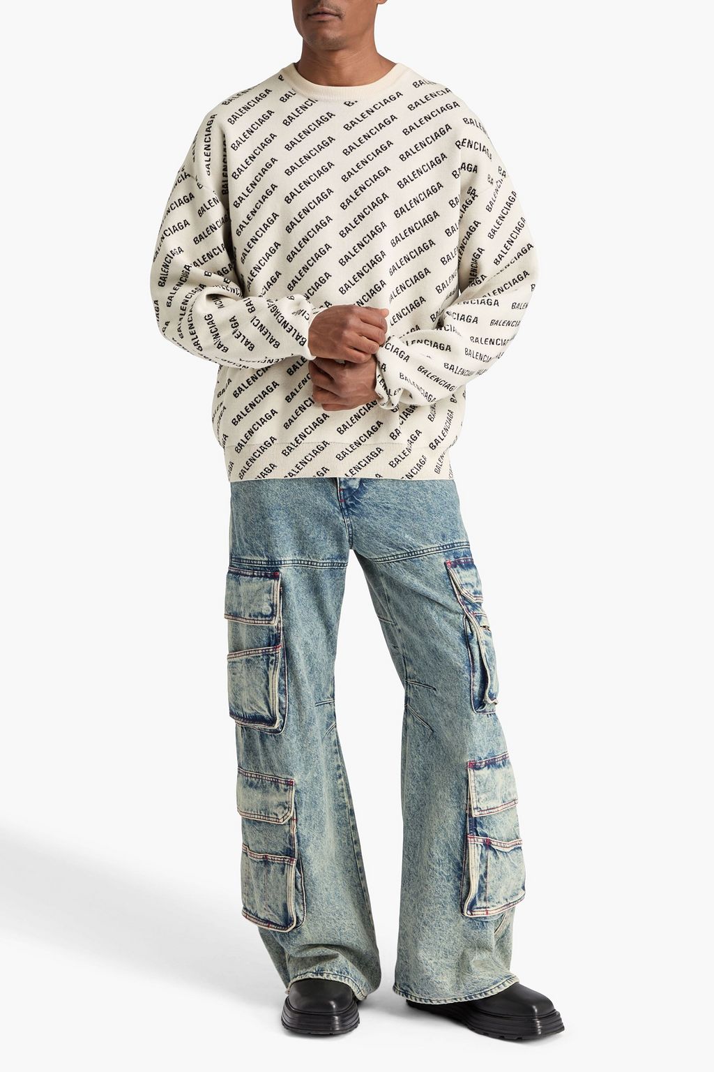 BALENCIAGA Jacquard-knit sweater