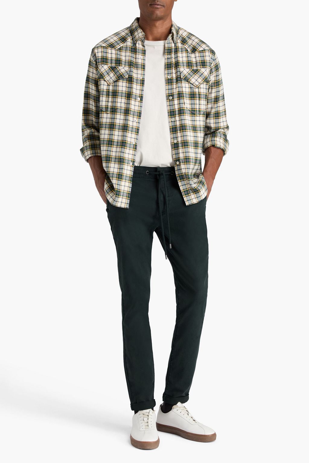 PAIGE Fraser tapered Lyocell-blend twill drawstring pants