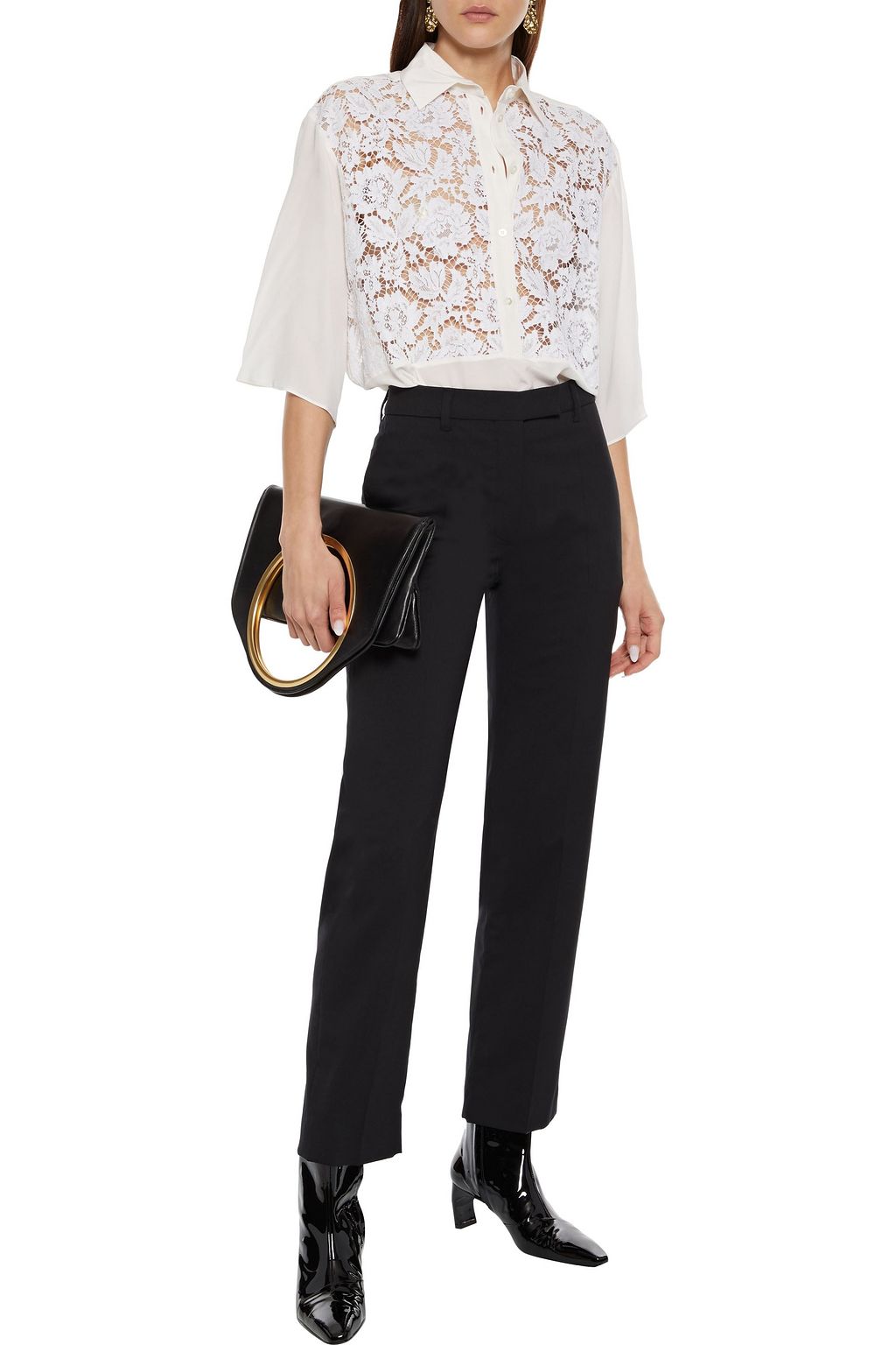VALENTINO GARAVANI Wool-blend twill straight-leg pants