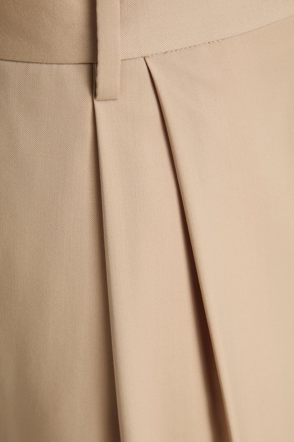 RÓHE Hose mit weitem Bein aus Woll-Twill mit Falten