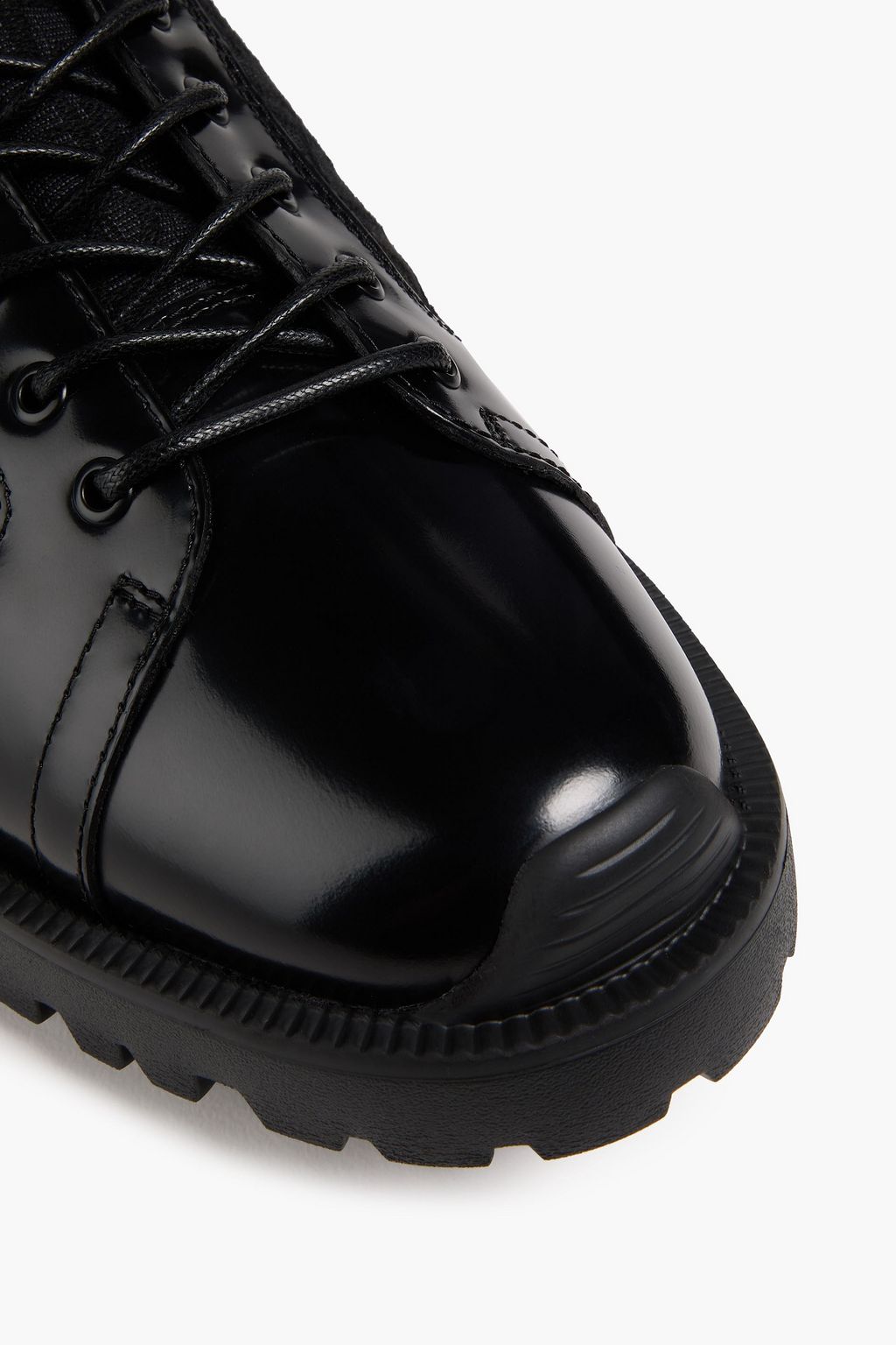 DIOR HOMME Glossed-leather derby shoes