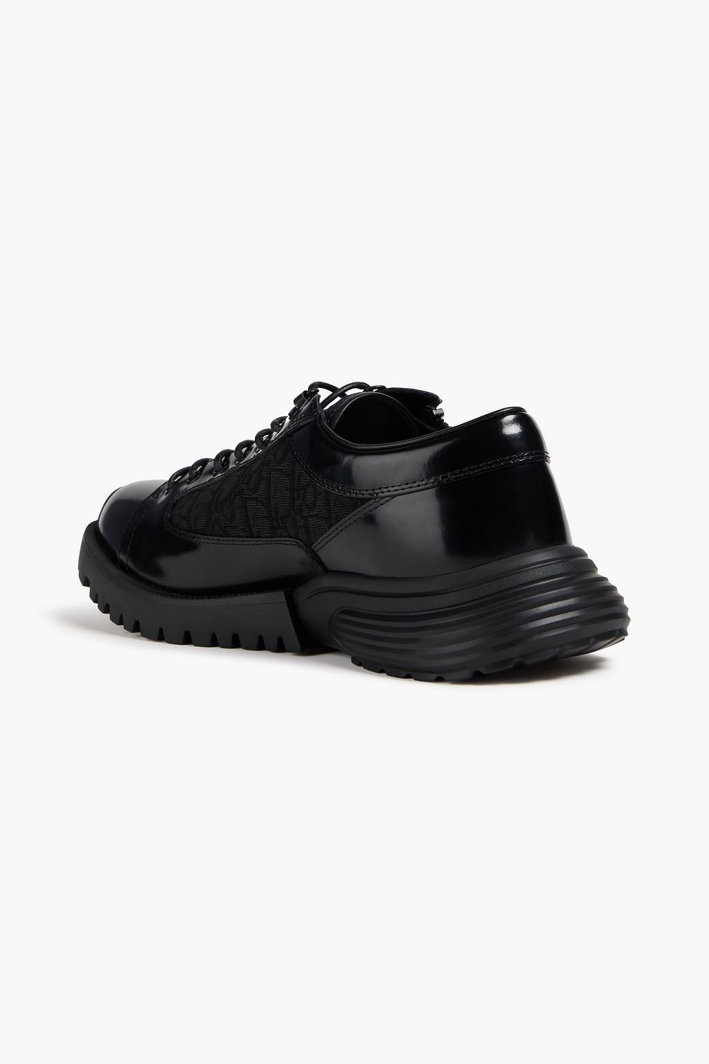 DIOR HOMME Glossed-leather derby shoes
