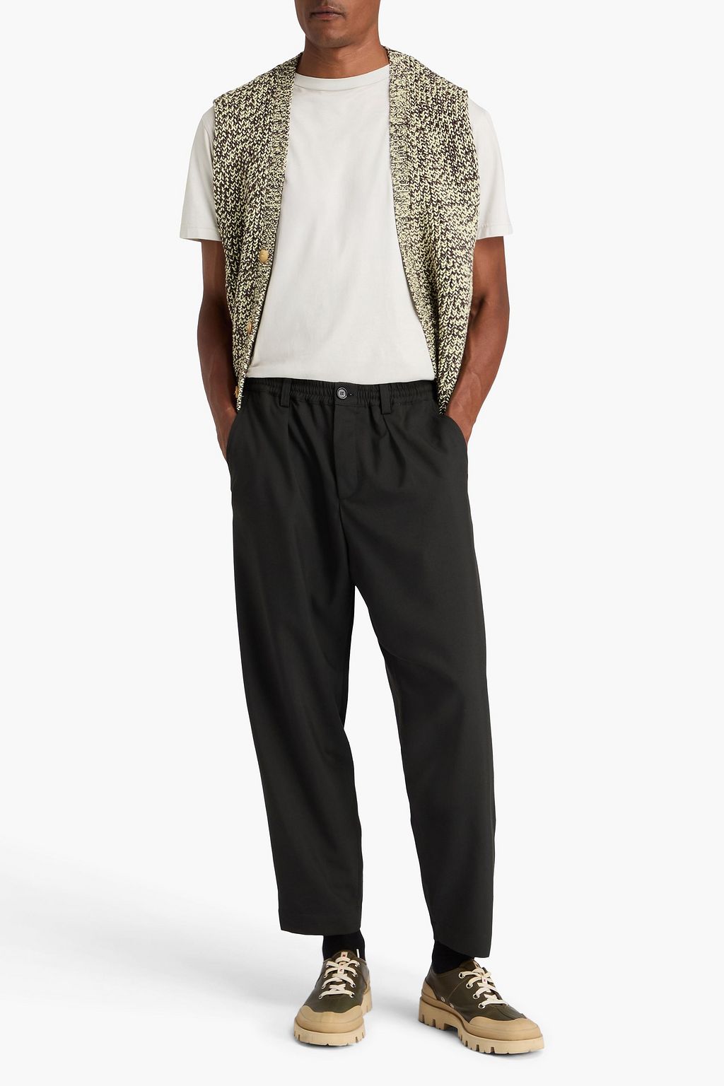 MARNI Pleated wool pants