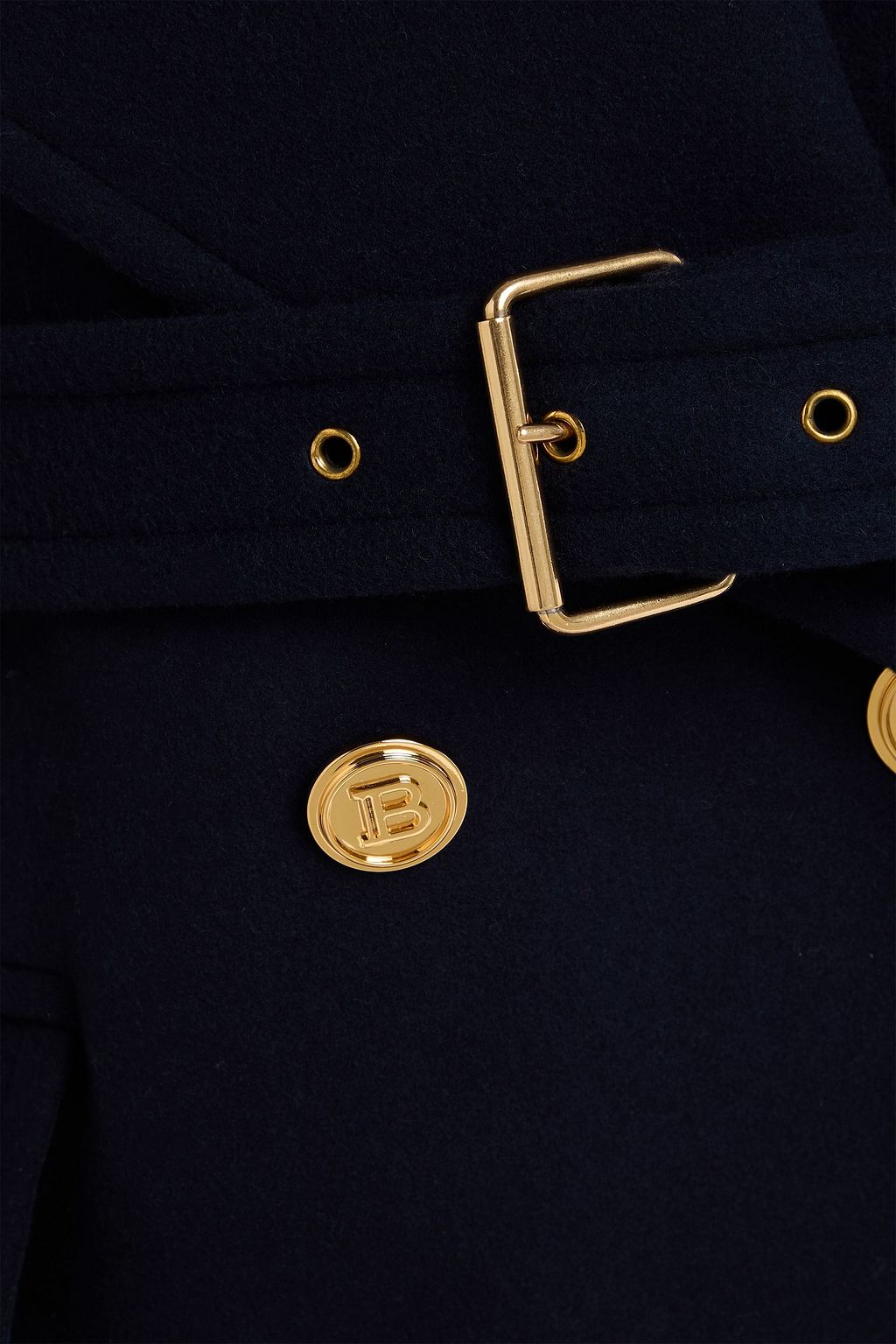 BALMAIN Double-breasted wool and cashmere-blend felt coat