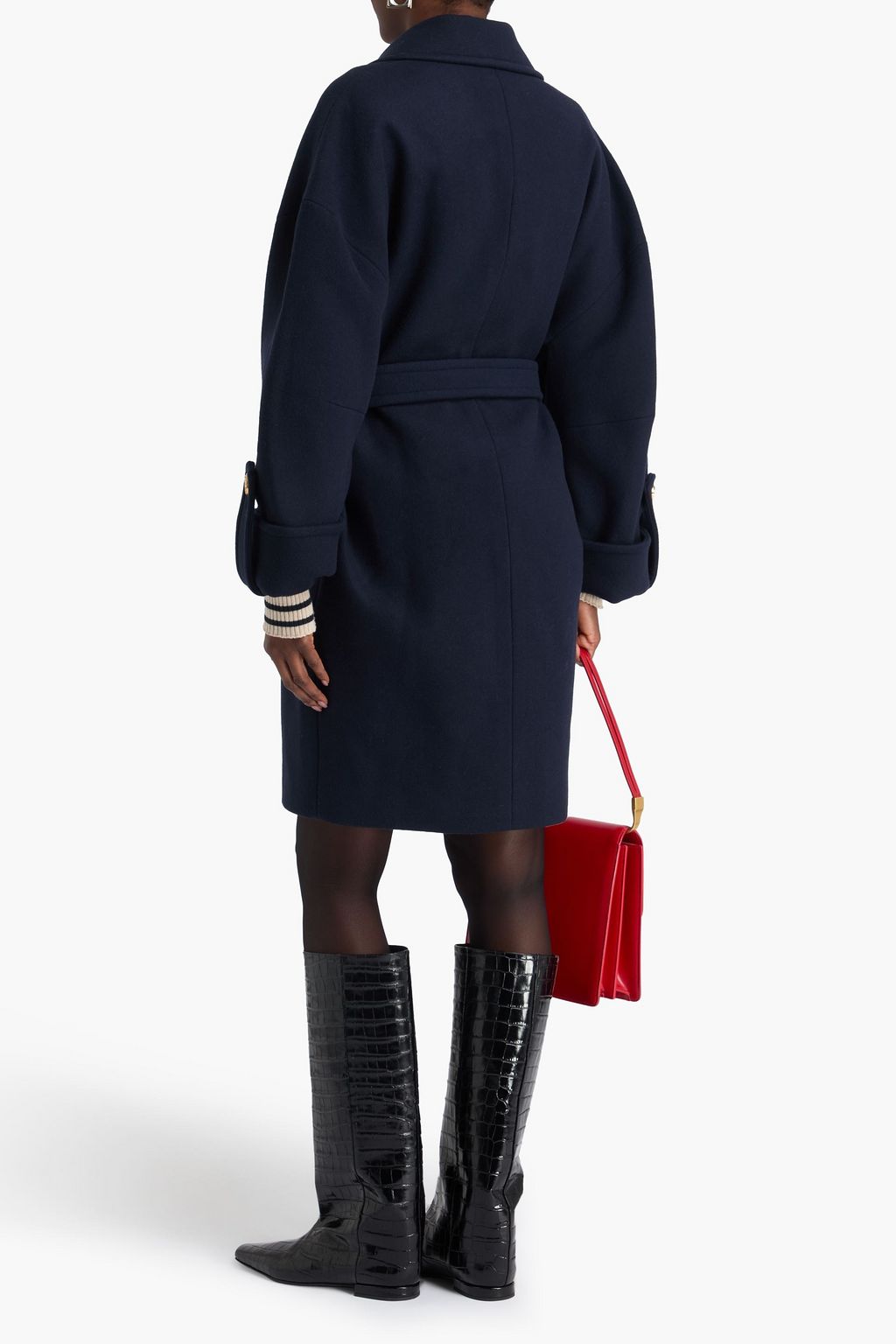 BALMAIN Double-breasted wool and cashmere-blend felt coat