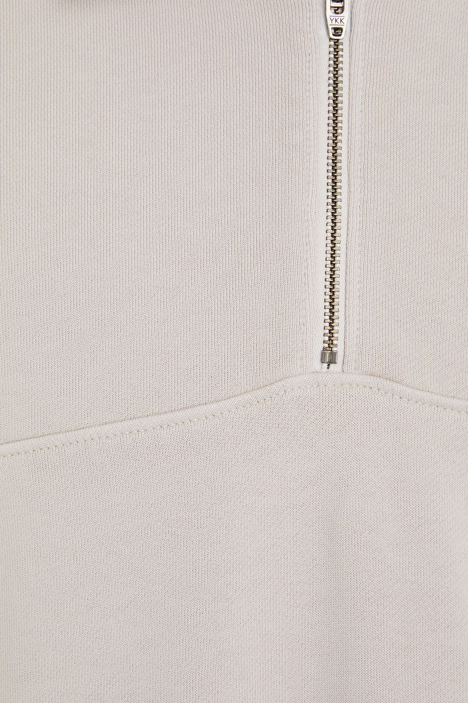 Paige French Cotton-terry Half-zip Sweatshirt In Gray
