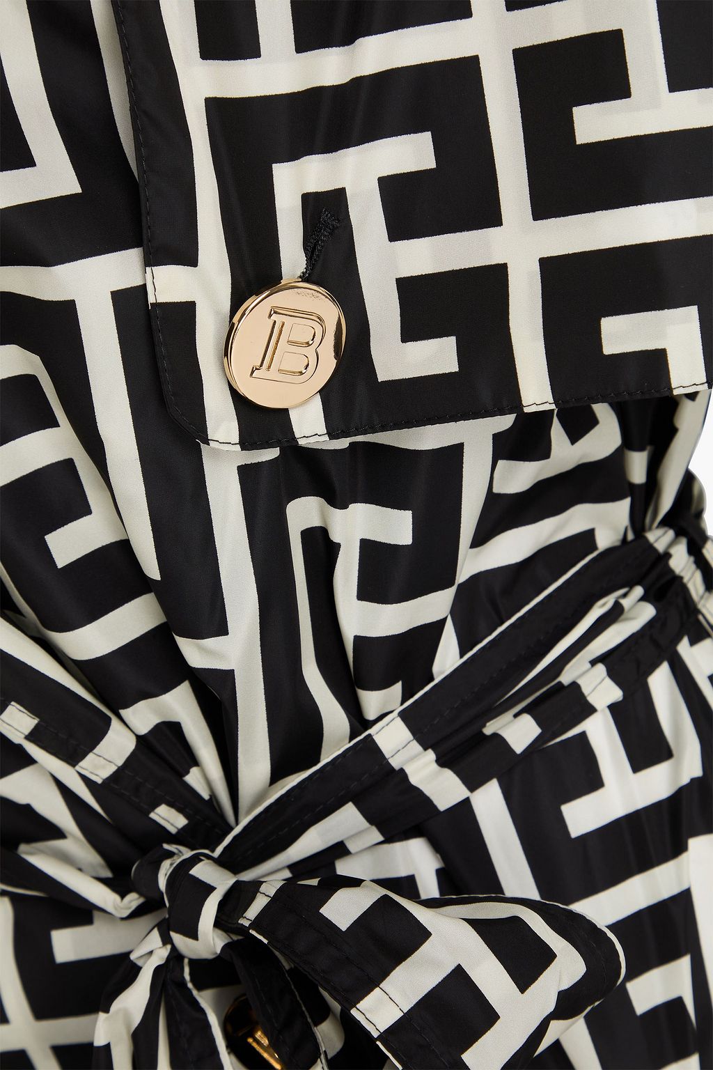 BALMAIN Logo-print shell trench coat