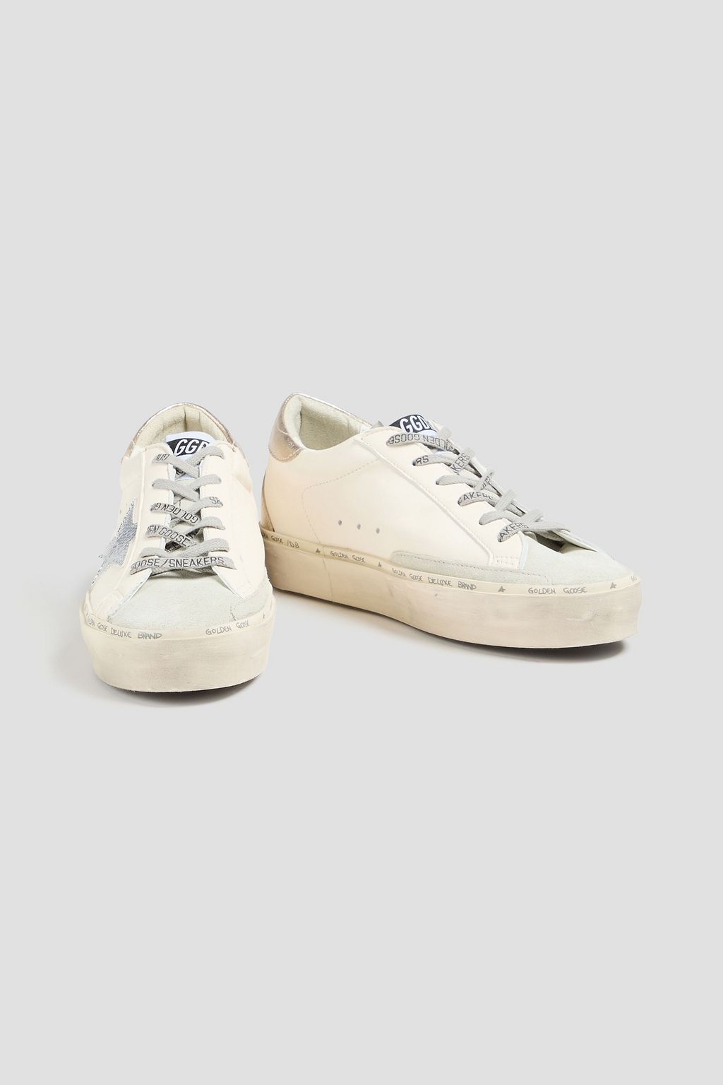 GOLDEN GOOSE Ball Star Sneakers aus Metallic-Leder