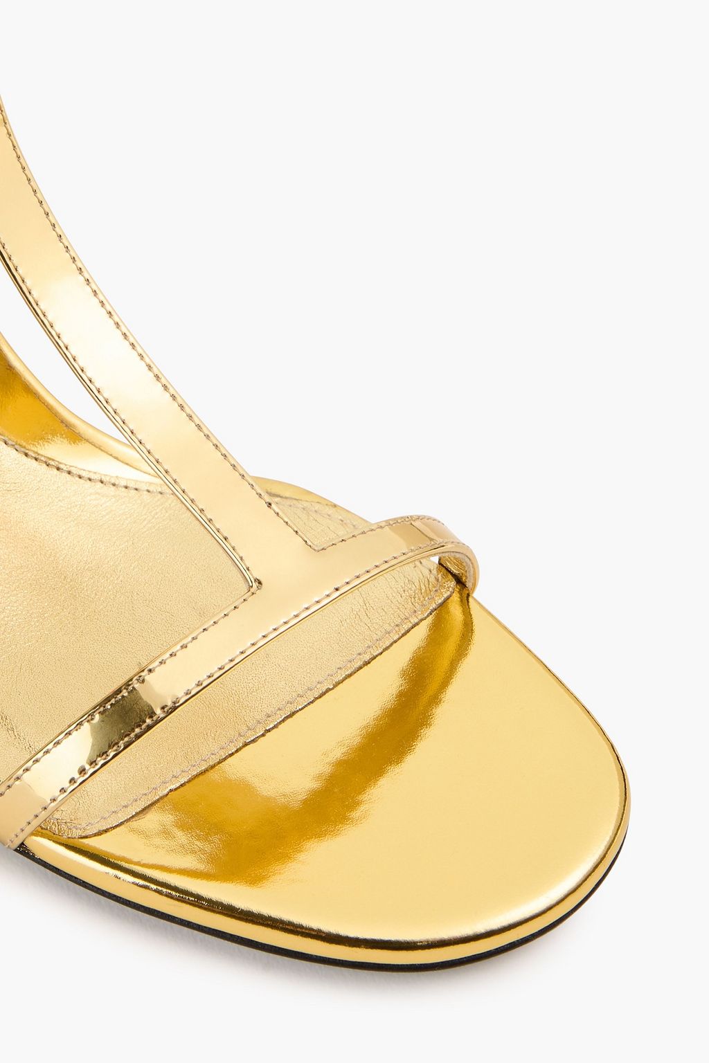 MCQUEEN Mirrored-leather sandals