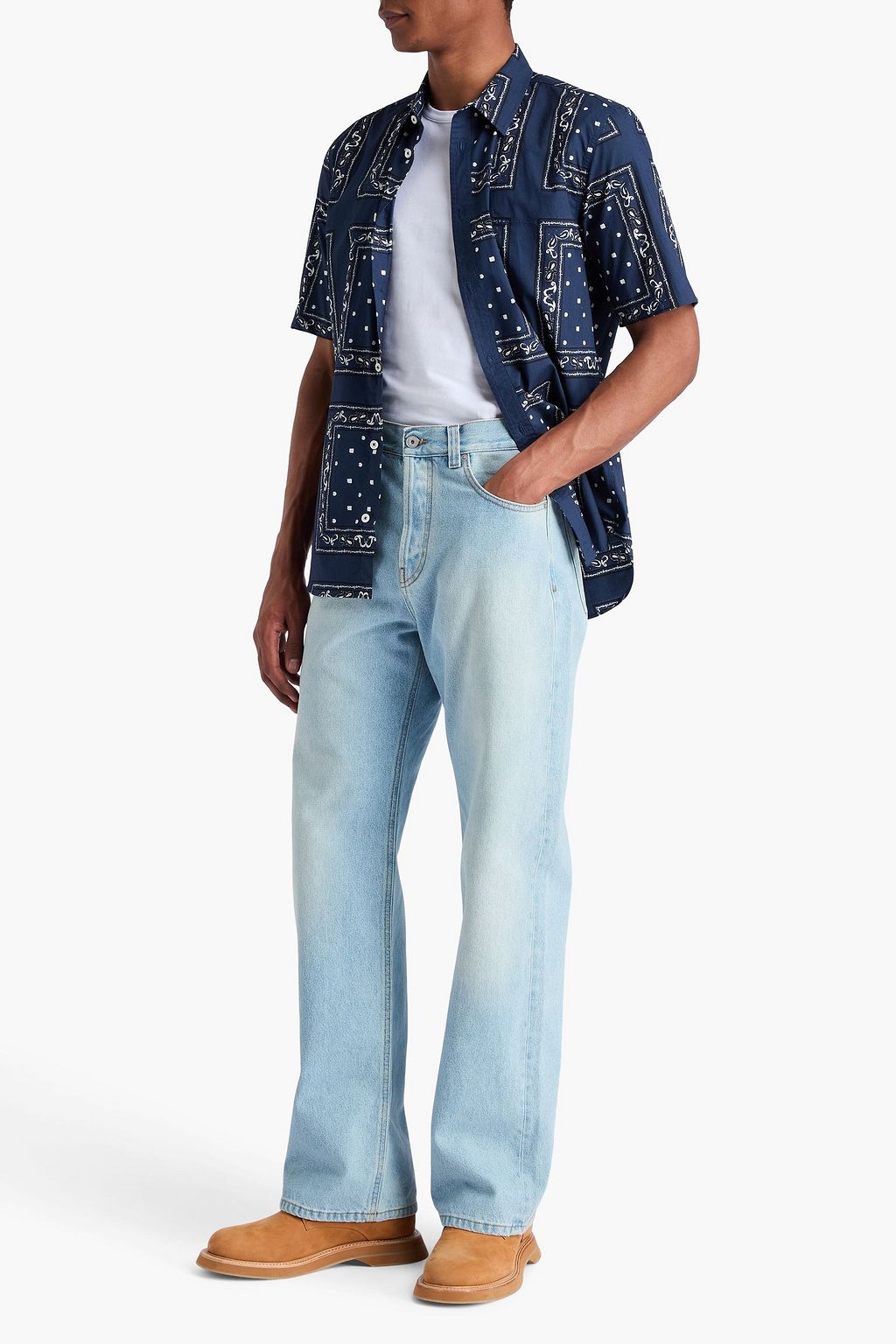 JACQUEMUS 페이디드 데님 진
