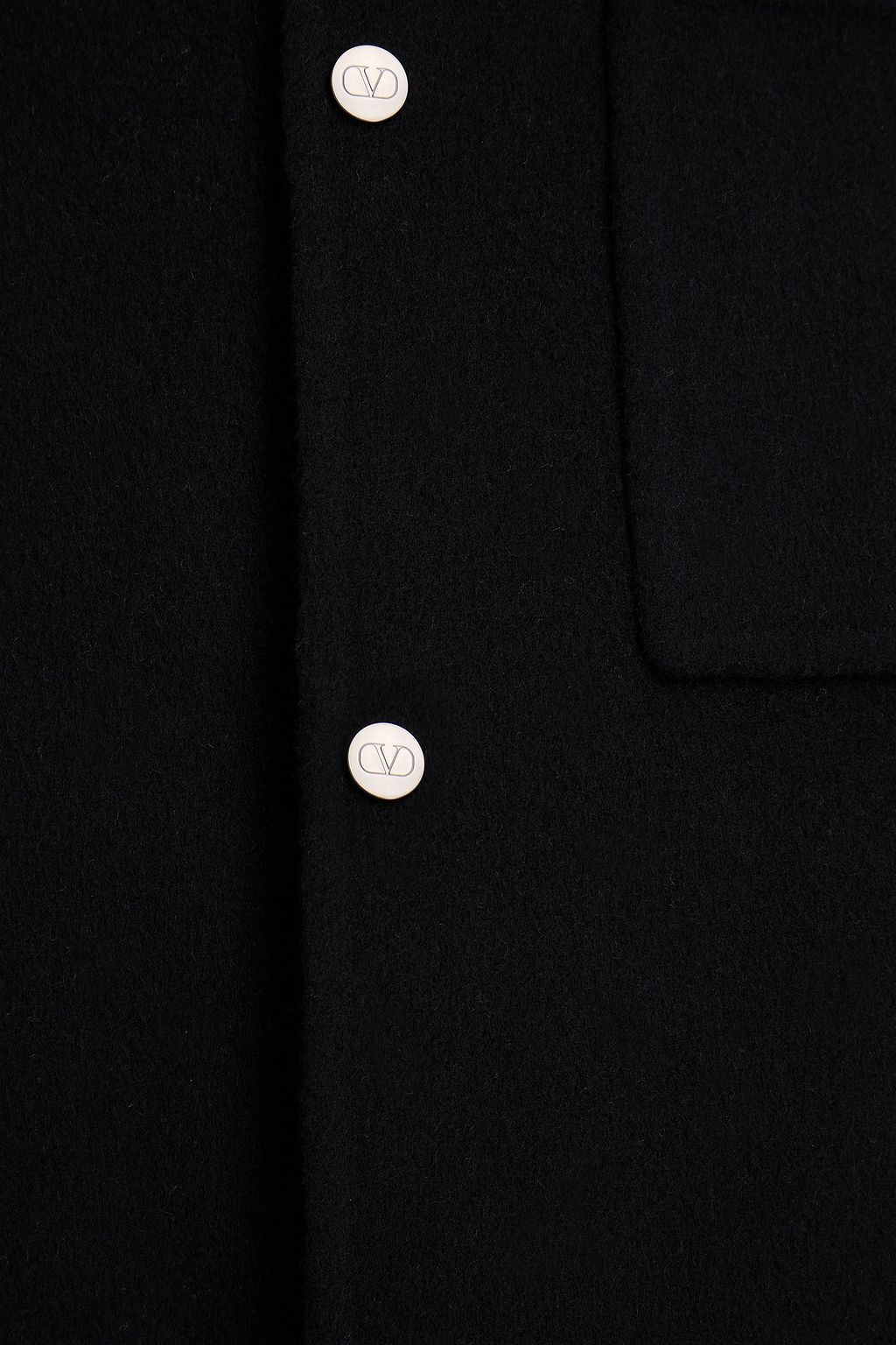 VALENTINO GARAVANI Reversible wool and silk-blend felt overshirt