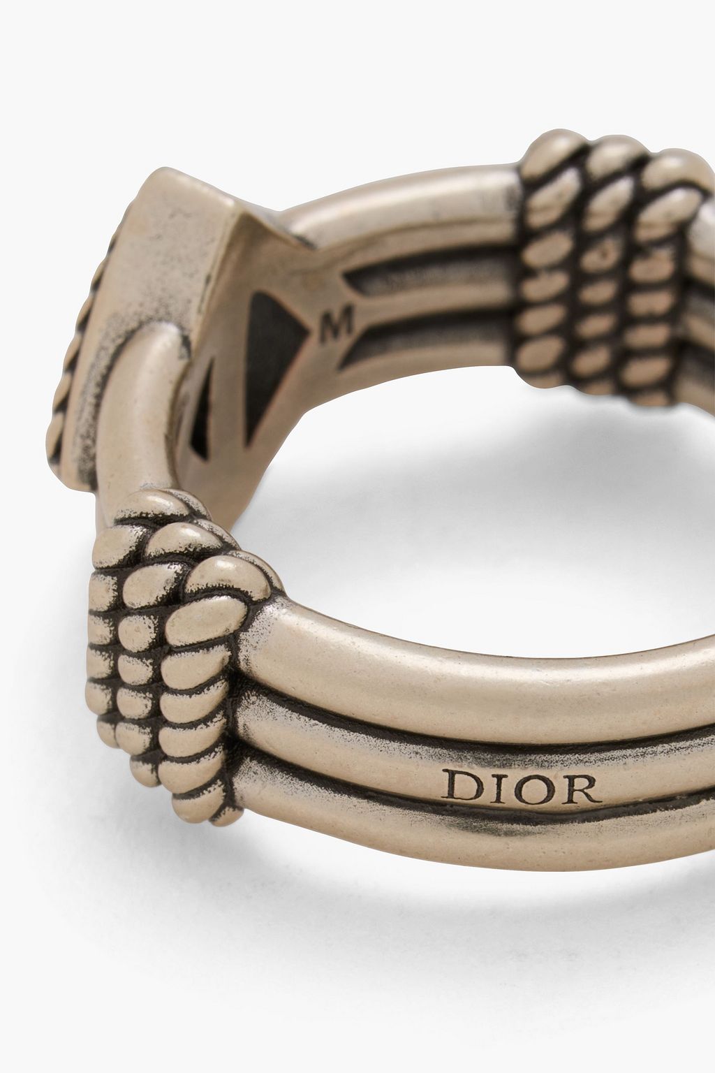 DIOR CD Diamond Buffalo silver-tone ring