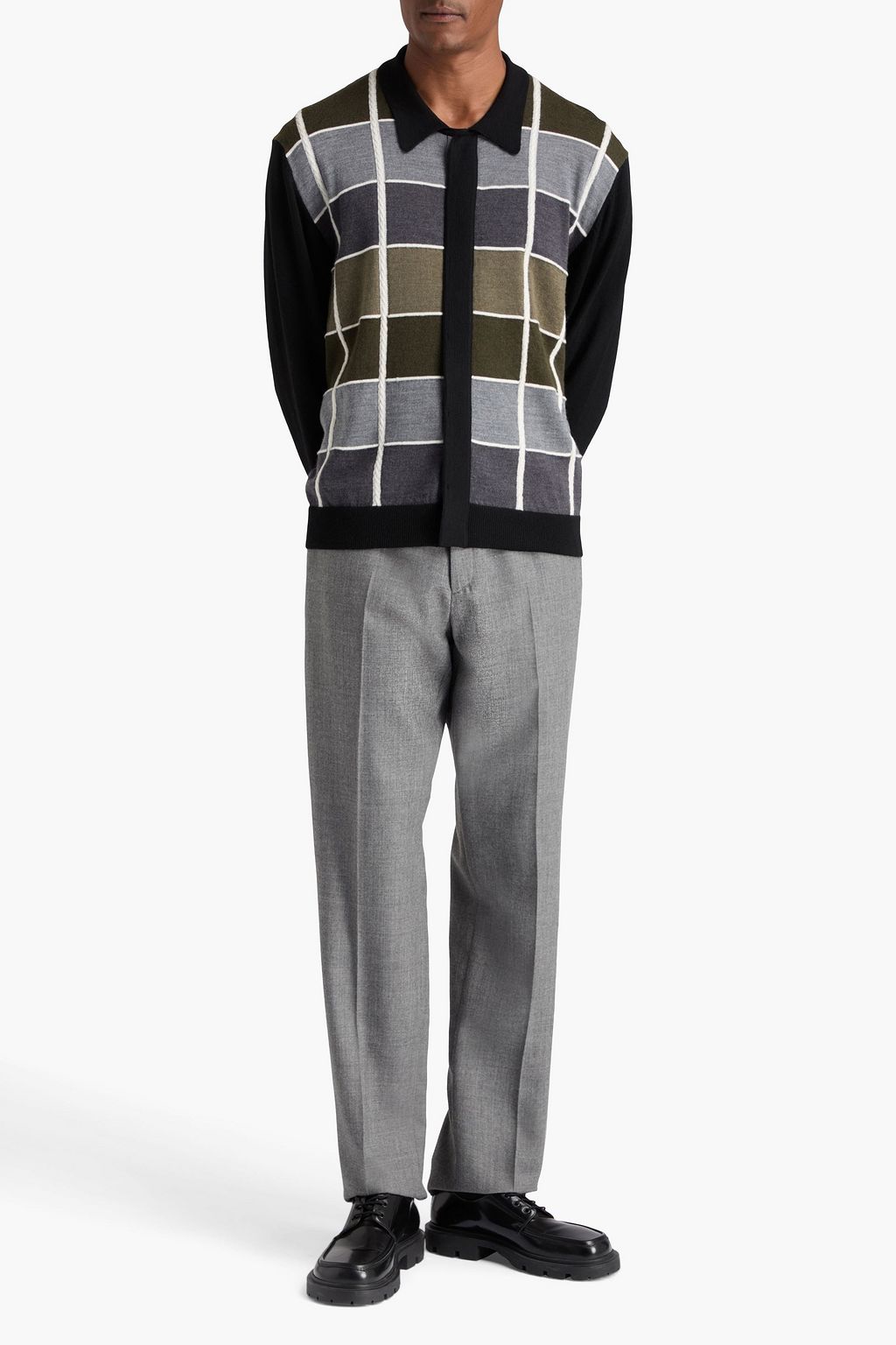 OFFICINE GÉNÉRALE ウールカーディガン チェック
