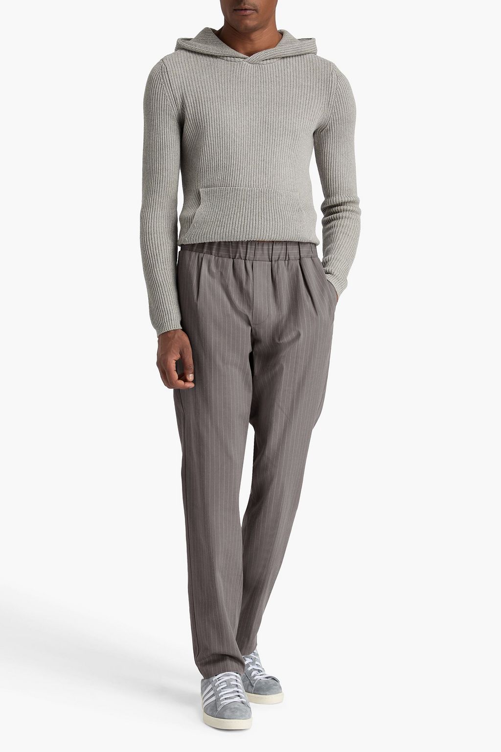 PAIGE Snider pinstriped twill pants