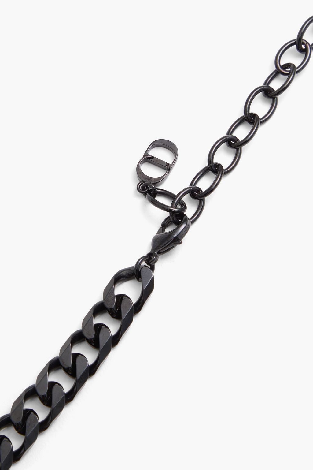 DIOR Silver and black-tone necklace