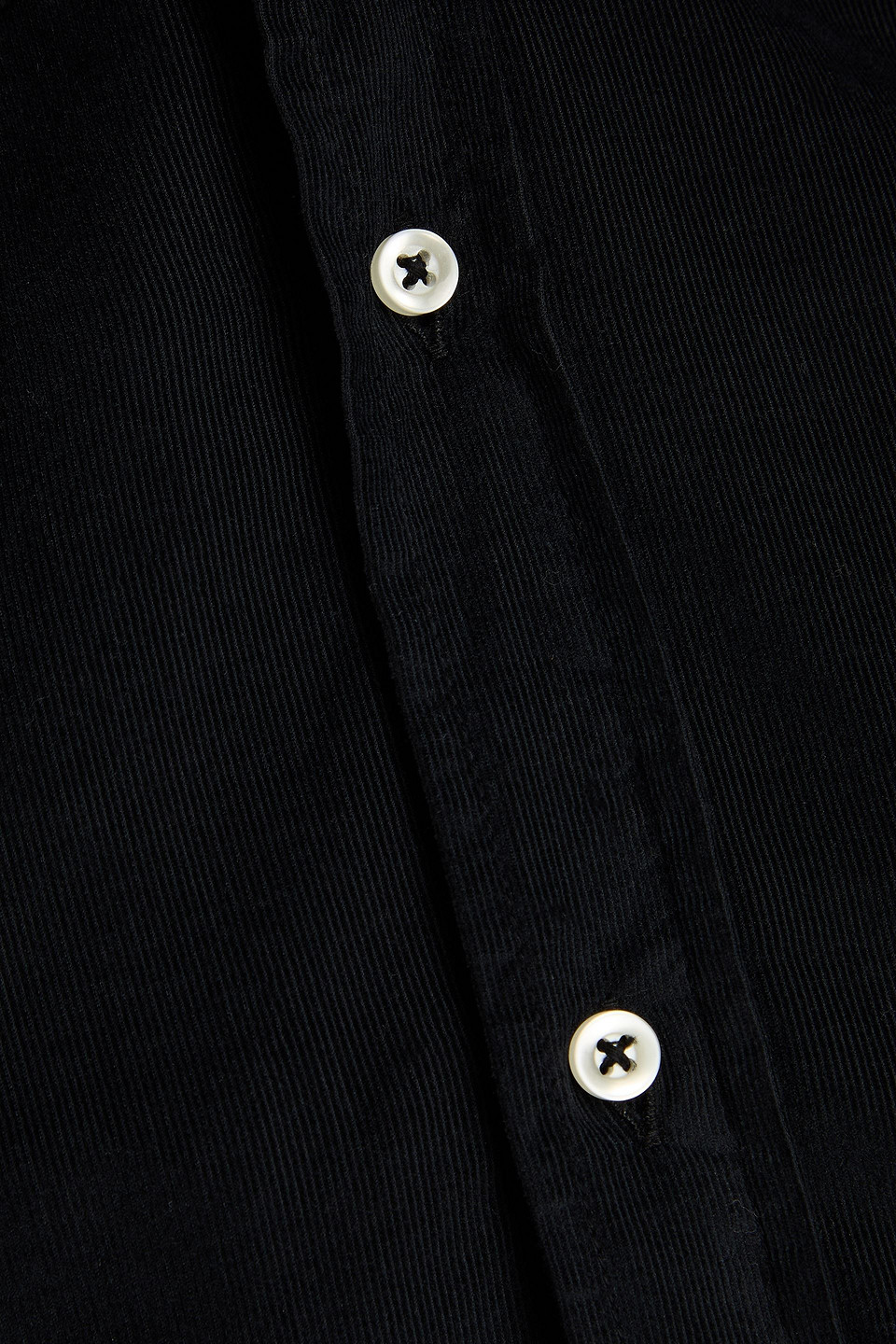 Officine Generale Lipp Cotton And Lyocell-blend Corduroy Shirt In Black