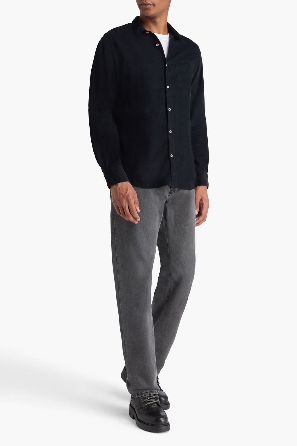 OFFICINE GÉNÉRALE Lipp cotton and Lyocell-blend corduroy shirt