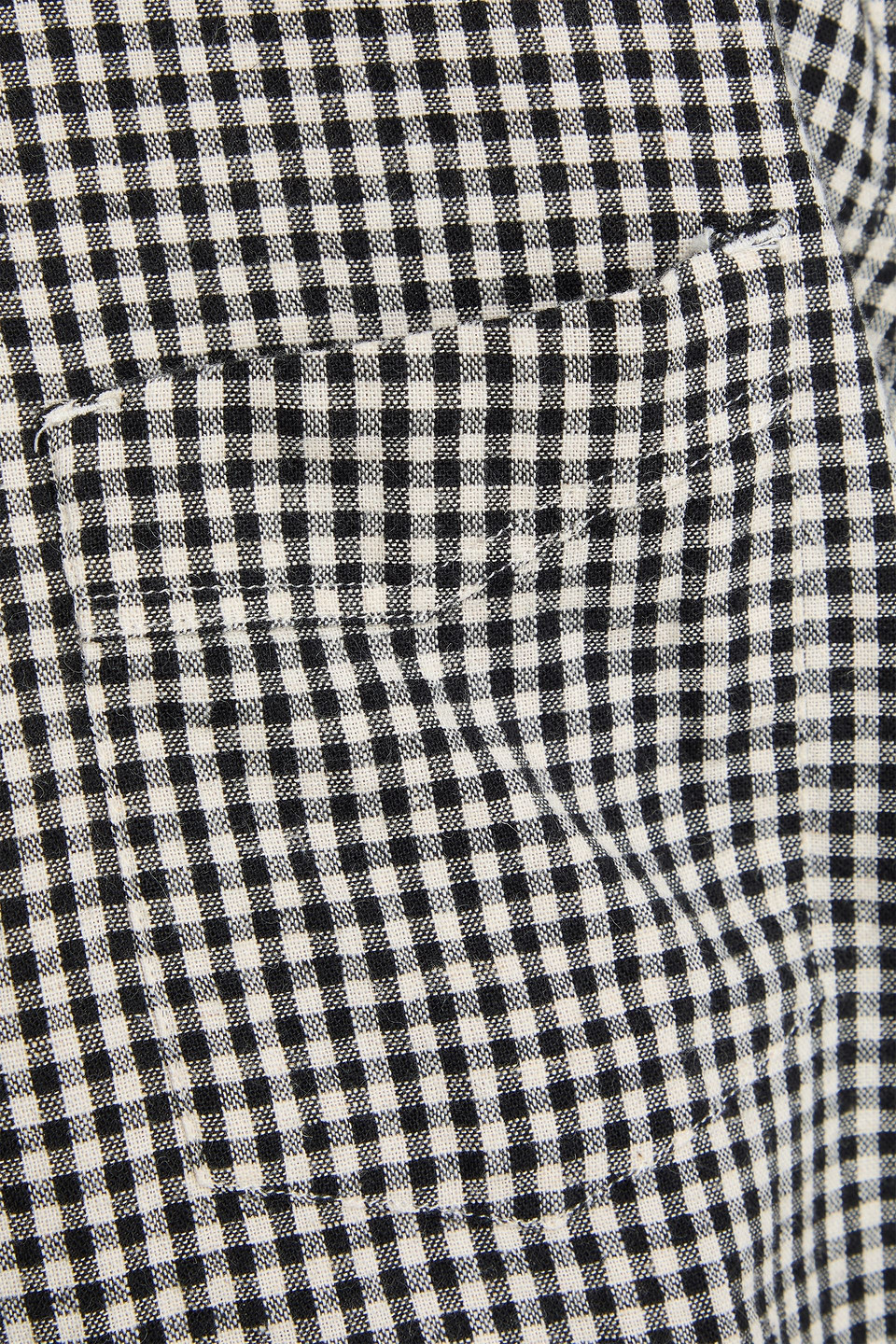 Officine Generale Benoit Gingham Cotton, Linen And Ramie-blend Shirt In Black
