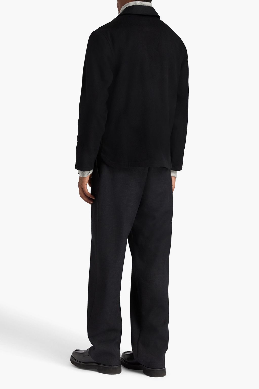 OFFICINE GÉNÉRALE Haby wool and cashmere-blend felt overshirt