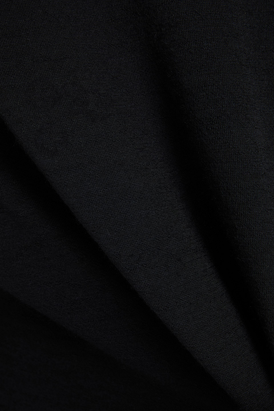Officine Generale Benny Wool-blend Jersey T-shirt In Black