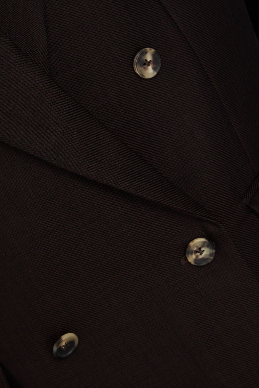 SECOND / LAYER Double-breasted twill blazer