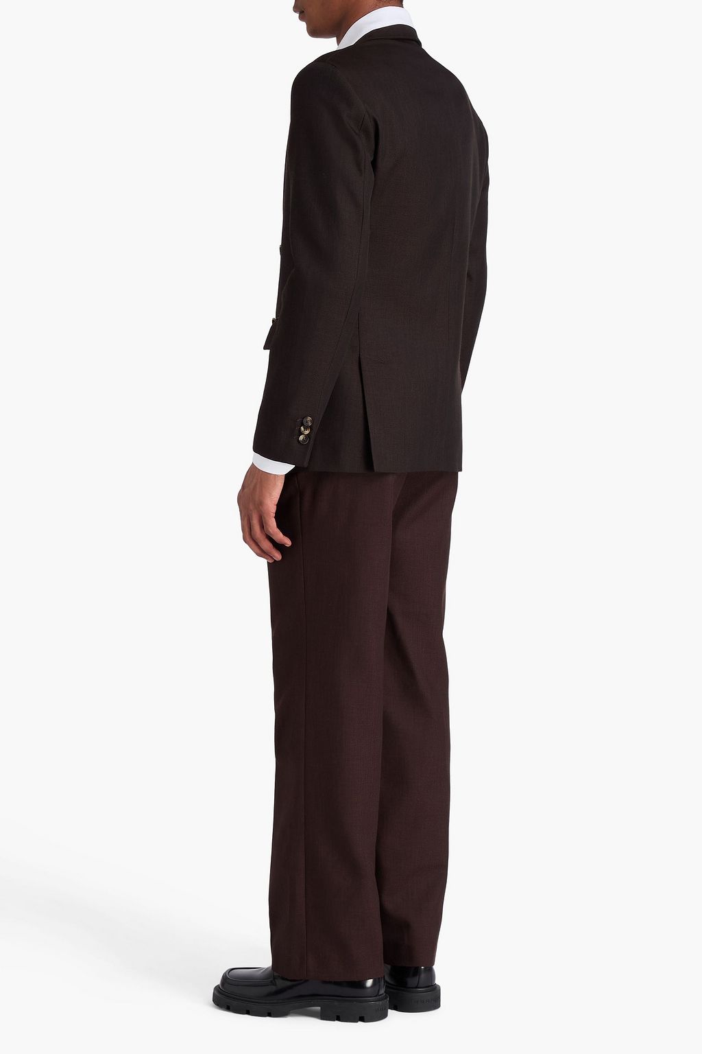 SECOND / LAYER Double-breasted twill blazer