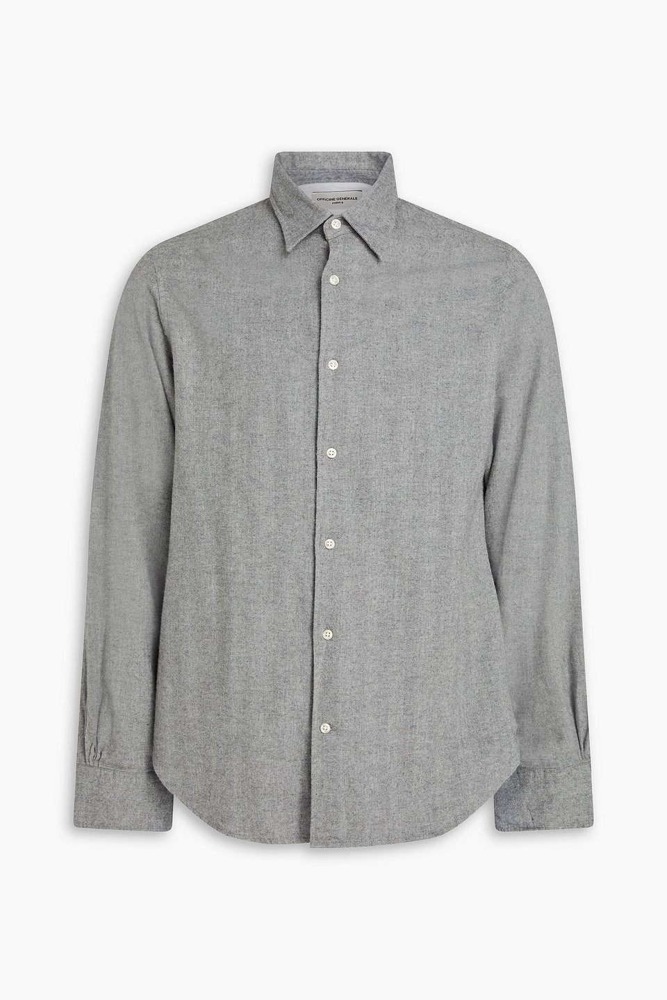 Officine Generale Giacomo Cotton-flannel Shirt In Gray