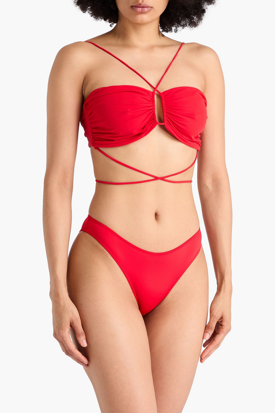  Magda Butrym - Bikini-oberteil Mit Raffung - Rot - Fr 40 