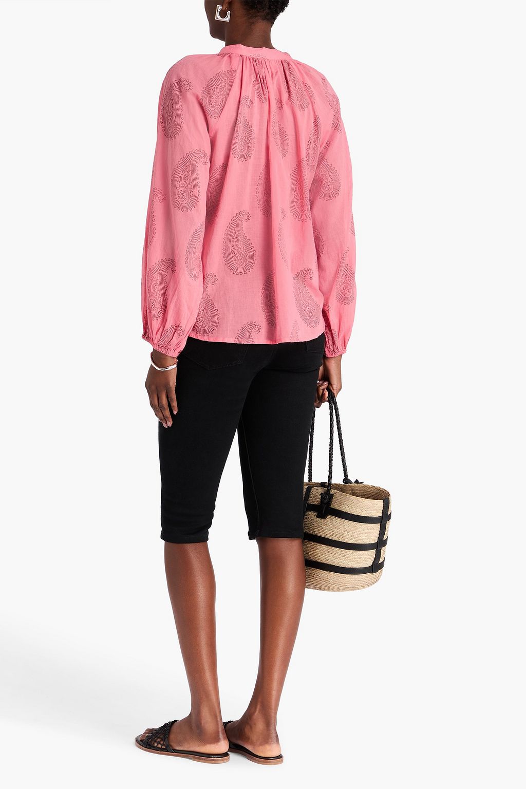 HANNAH Paisley-print cotton-voile blouse