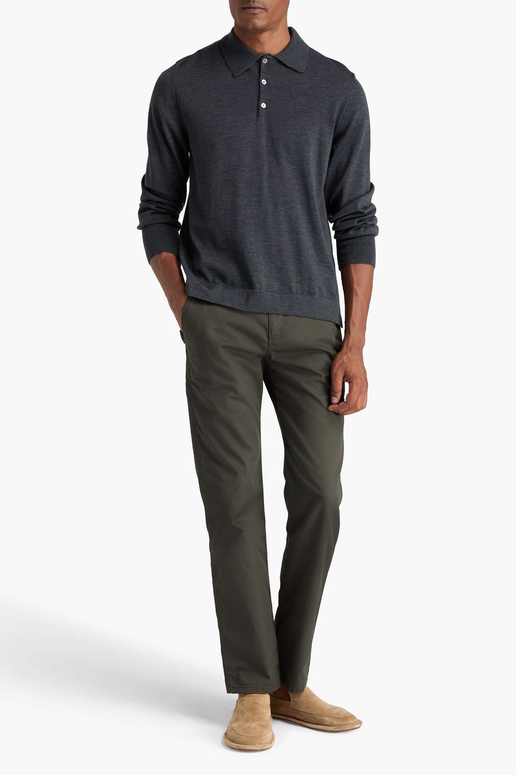 OFFICINE GÉNÉRALE メリノウール ポロセーター