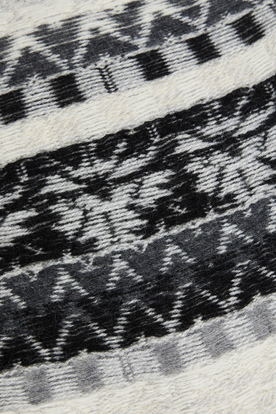 Officine Generale Manolo Fair Isle Merino Wool Sweater In Gray