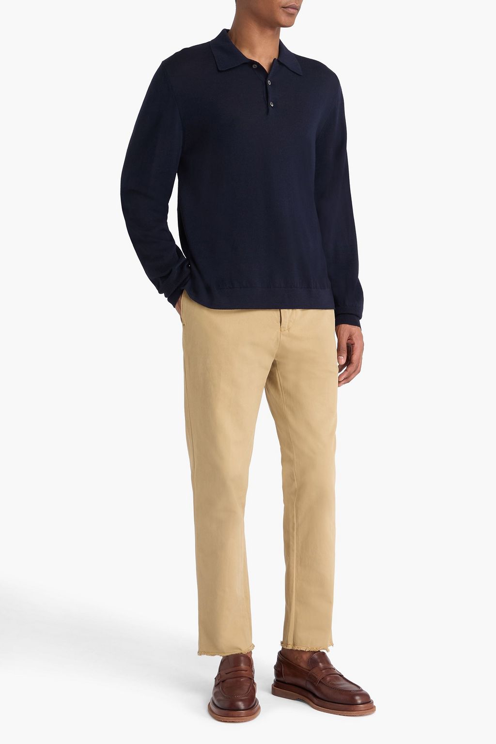 OFFICINE GÉNÉRALE メリノウール ポロセーター