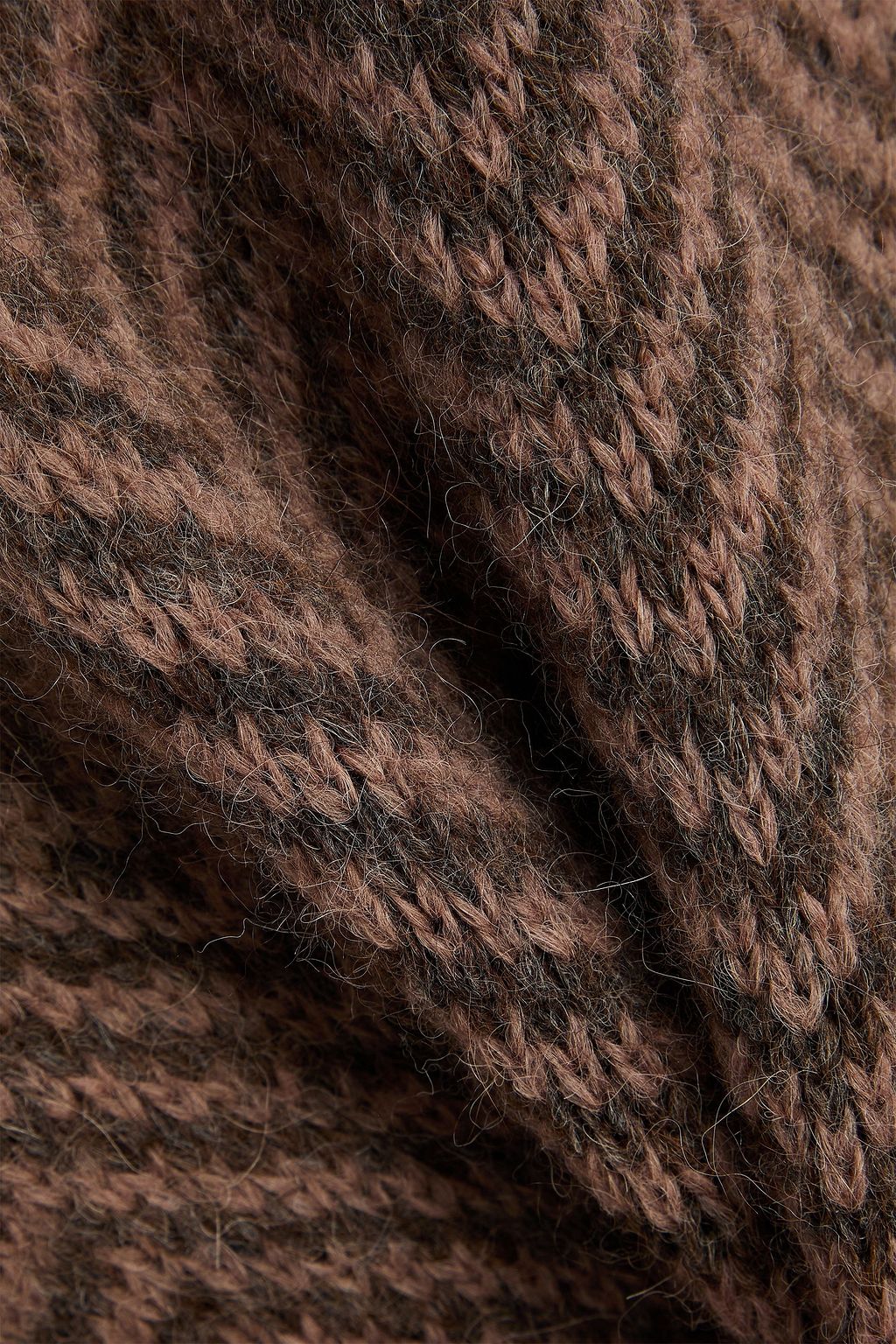 OFFICINE GÉNÉRALE Herringbone alpaca-blend turtleneck sweater