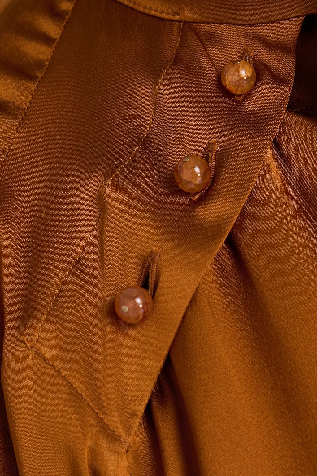 PALMER//HARDING Pussy-bow satin-crepe blouse