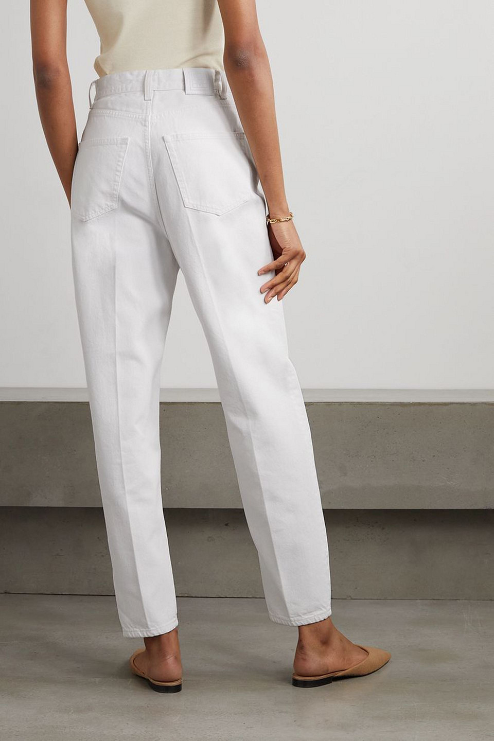 Totême Toteme Twisted Seam Denim Full Length In White