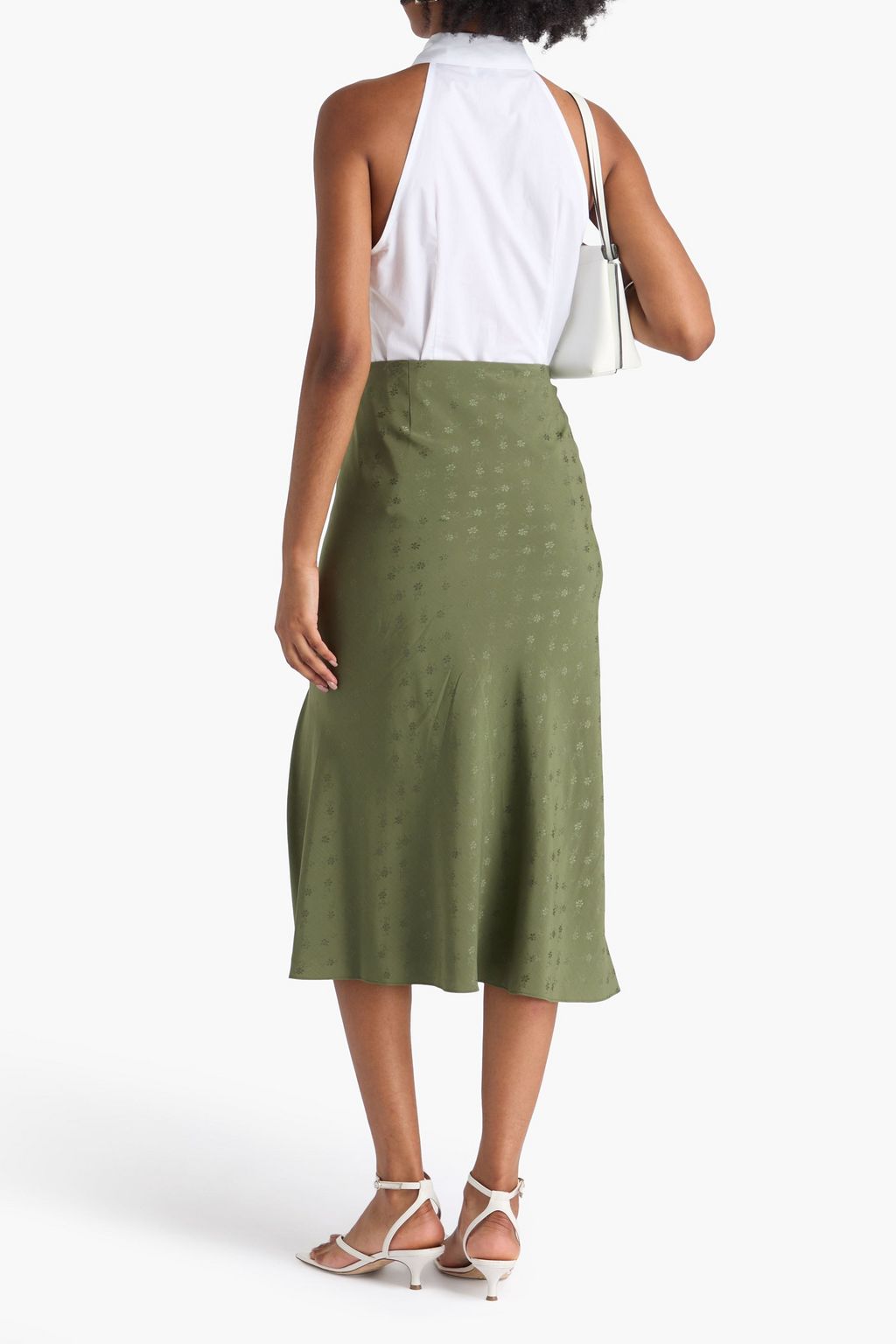 VERONICA BEARD Franconia silk-blend jacquard midi skirt
