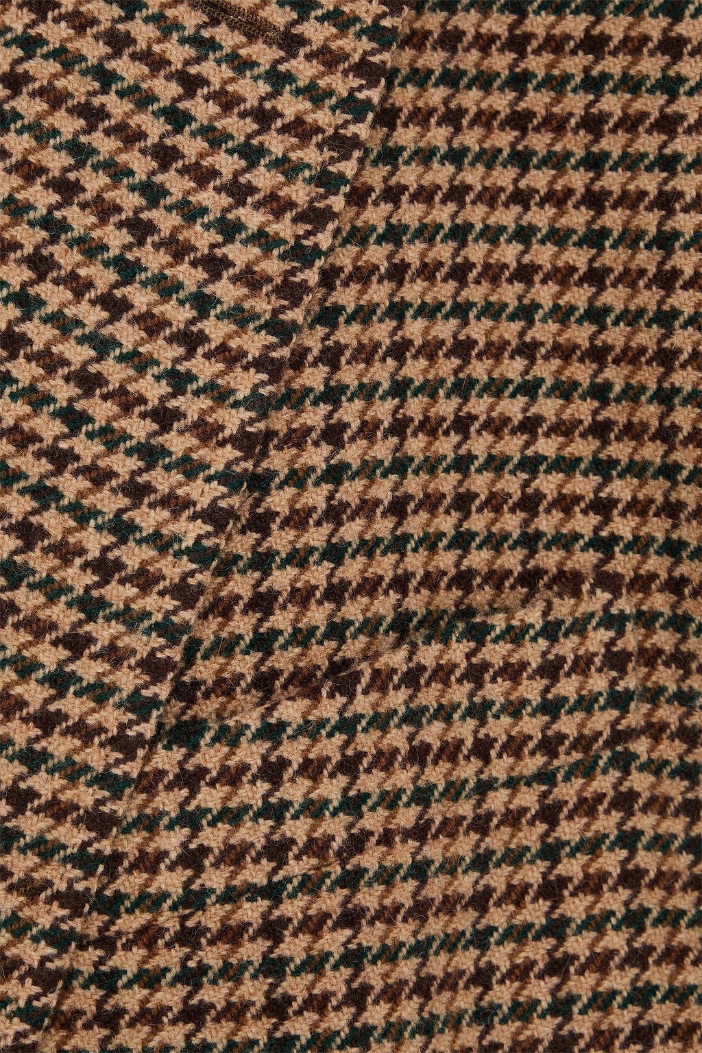 BALENCIAGA Houndstooth wool-blend tweed coat