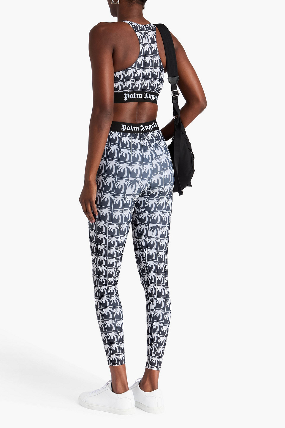  Palm Angels - Cropped Printed Tech-jersey Top - Gray - Xs 