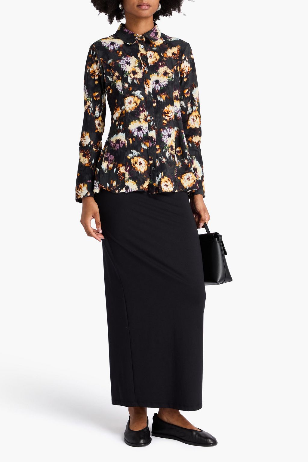 HIGH Floral-print stretch-jersey shirt