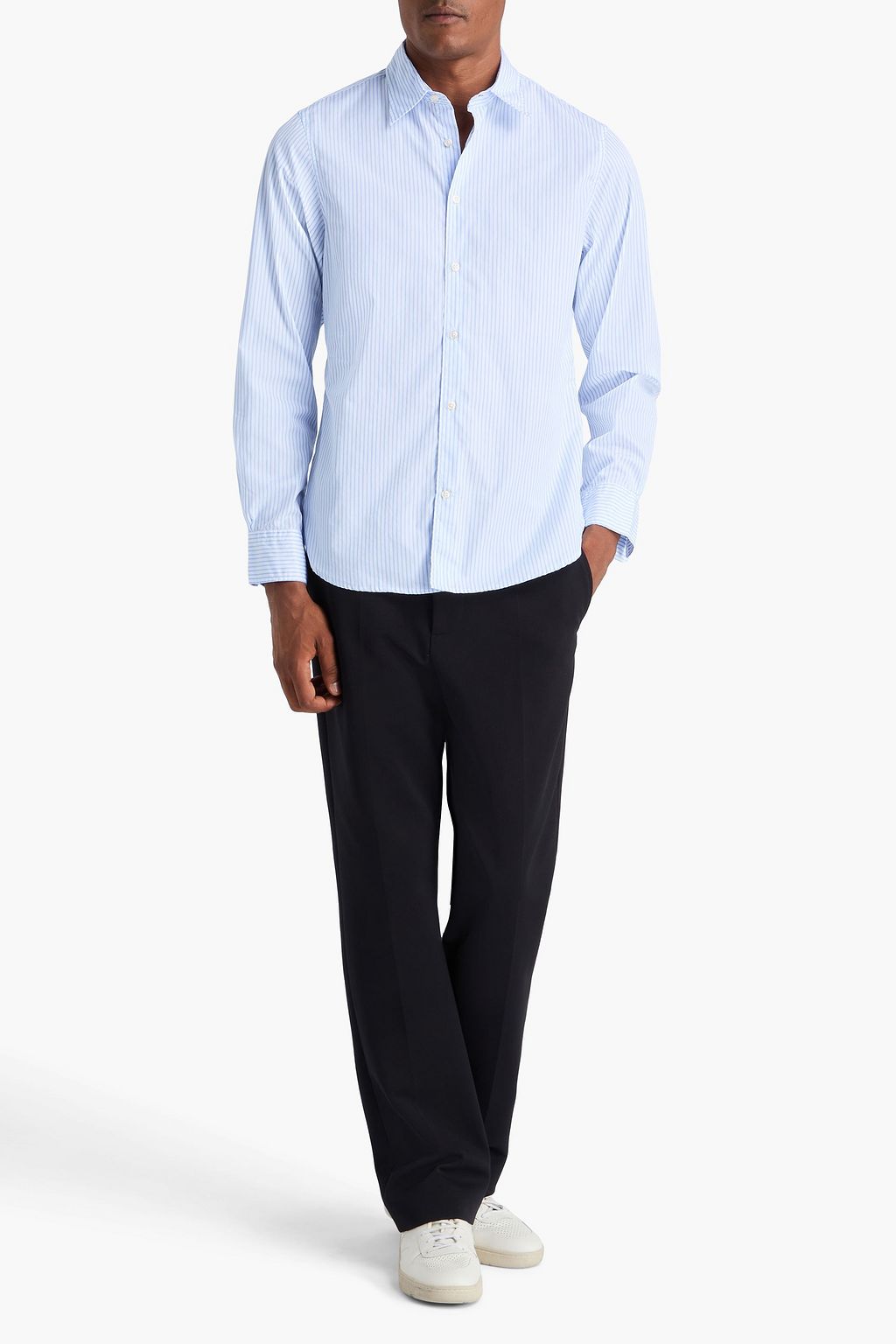 OFFICINE GÉNÉRALE Giacomo striped cotton-poplin shirt