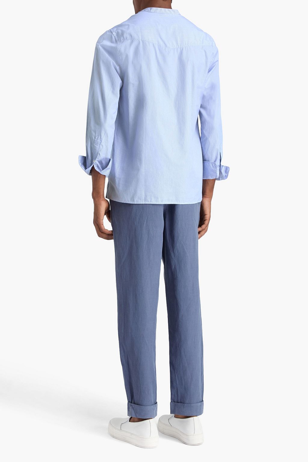 OFFICINE GÉNÉRALE Gaston striped cotton-poplin shirt