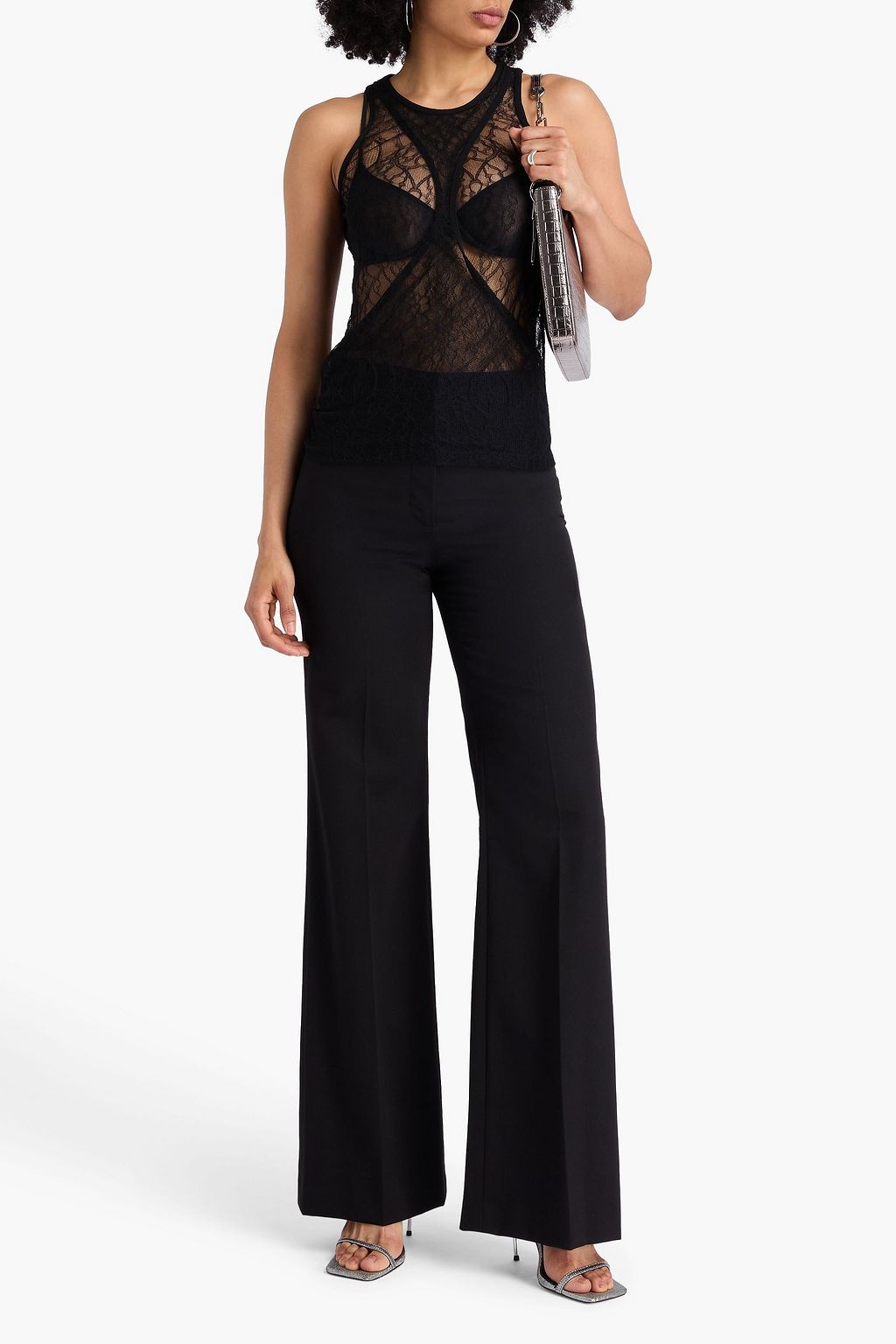 DION LEE Stretch-lace tank