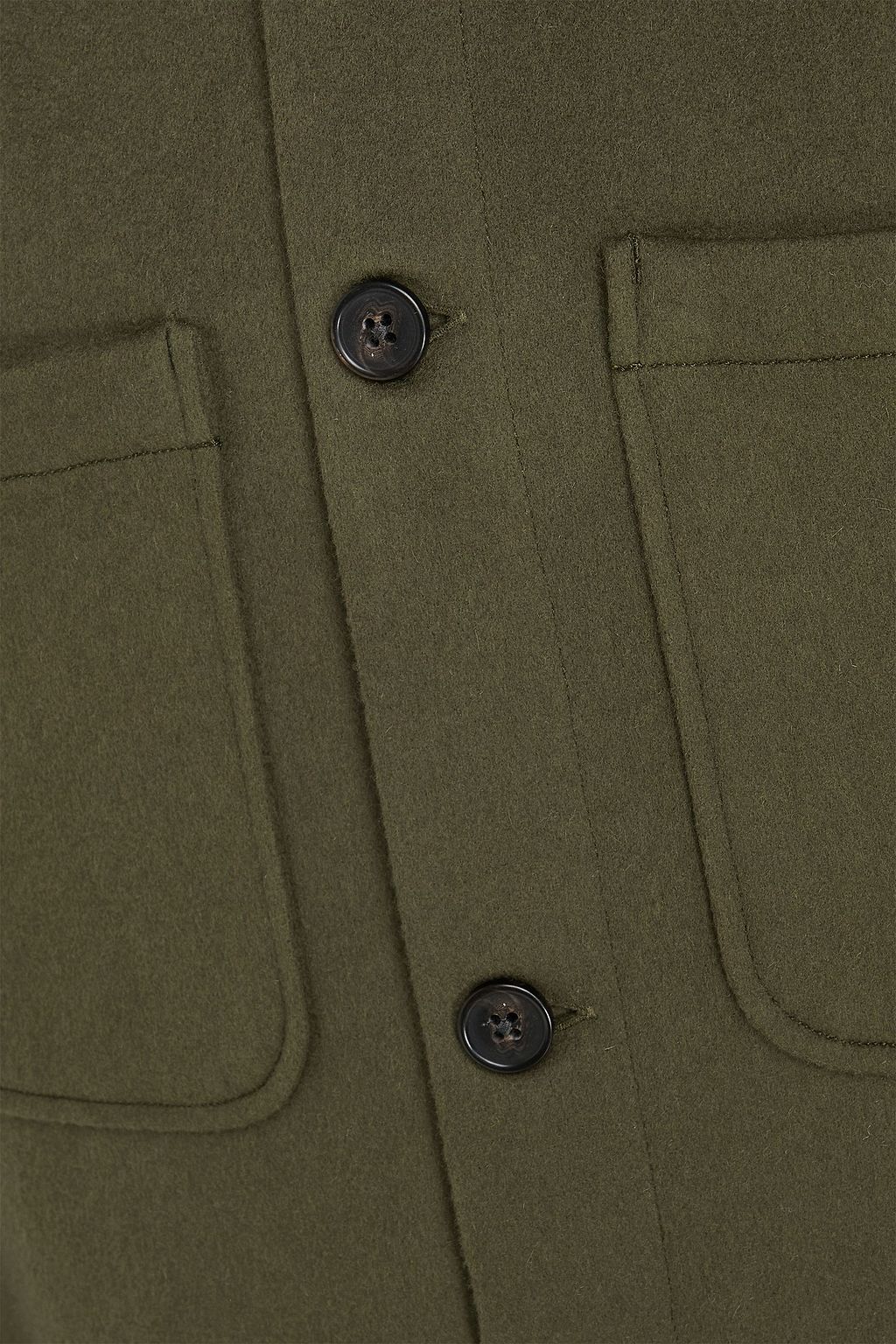 OFFICINE GÉNÉRALE Harrison wool and cashmere-blend felt overshirt