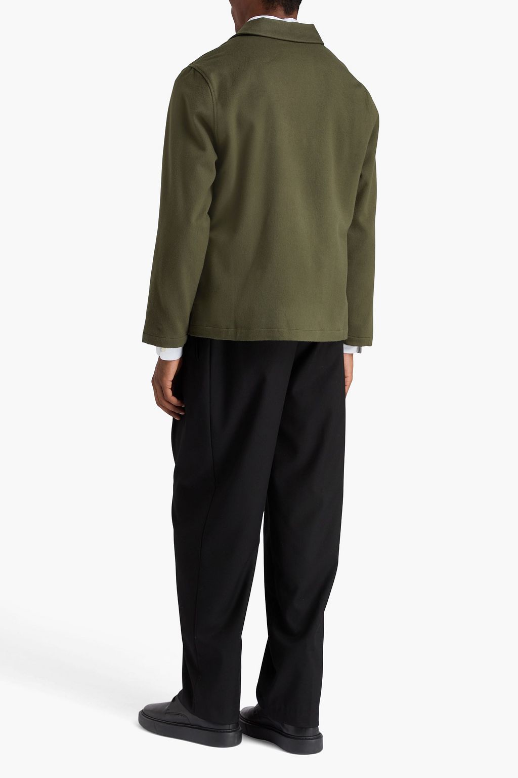 OFFICINE GÉNÉRALE Harrison wool and cashmere-blend felt overshirt