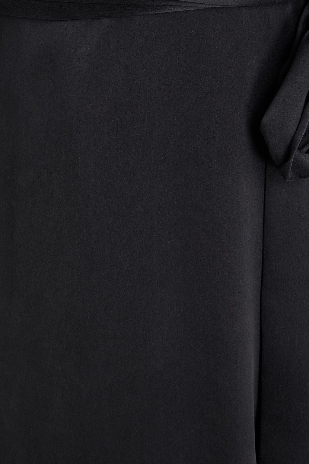 ZIMMERMANN فستان متوسط الطول مصنوع من حرير ساتان بتصميم ملتف ومزين بكشاكش